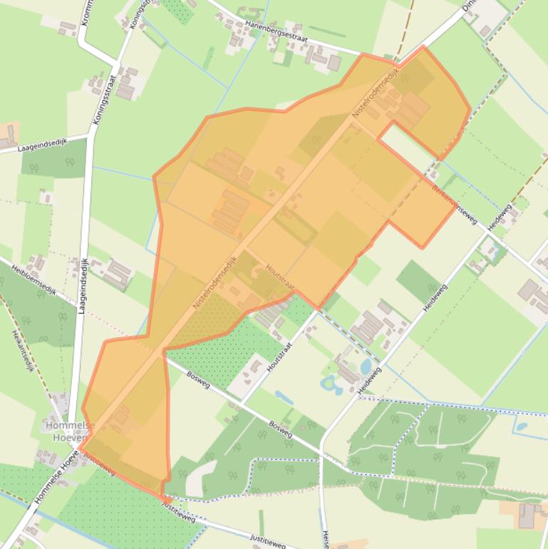 Kaart van postcodegebied 5472LB.