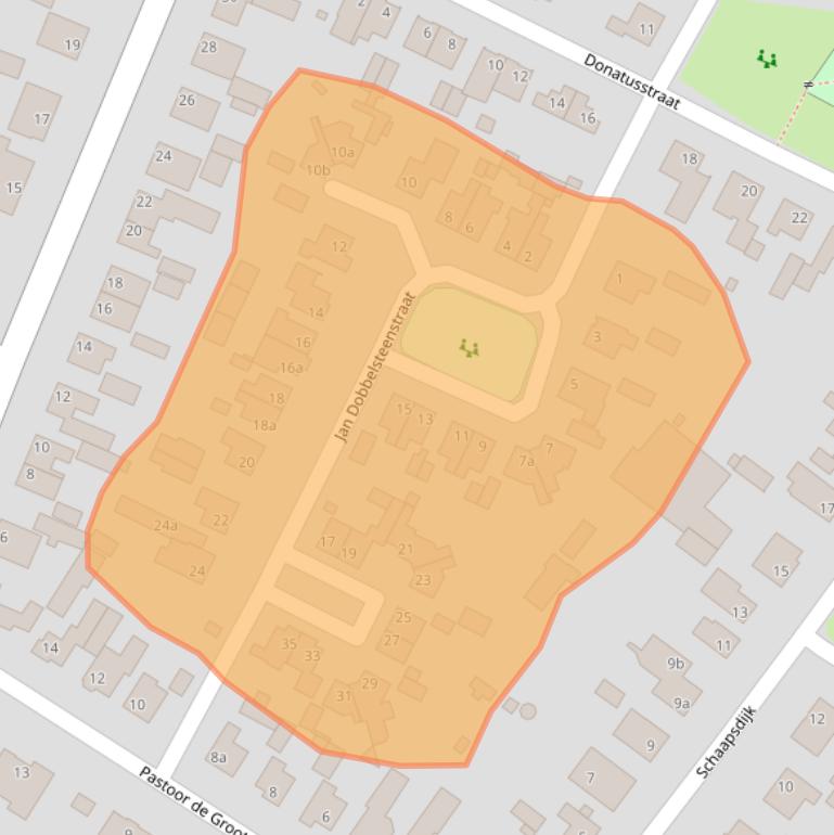 Kaart van postcodegebied 5472PK.