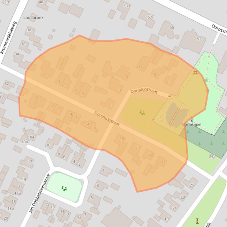 Kaart van postcodegebied 5472PP.