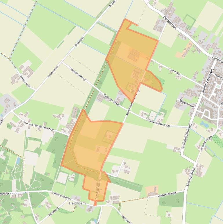 Kaart van postcodegebied 5472PS.