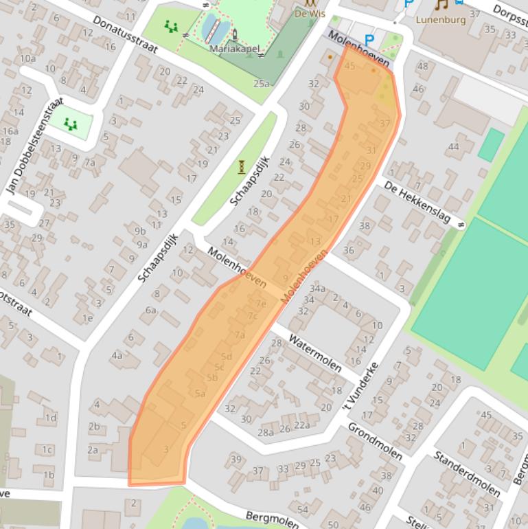 Kaart van postcodegebied 5472PX.