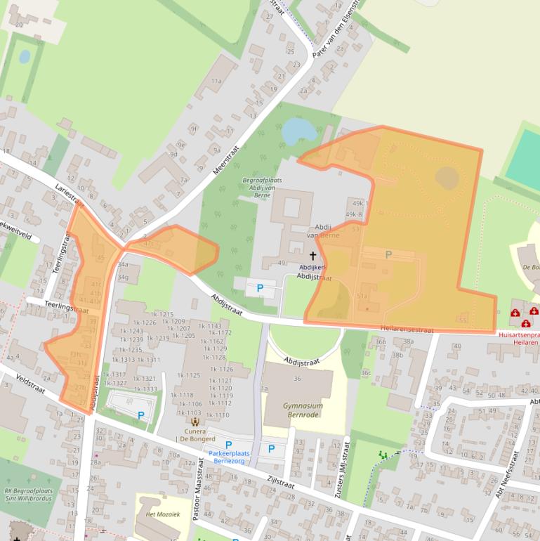 Kaart van postcodegebied 5473AC.