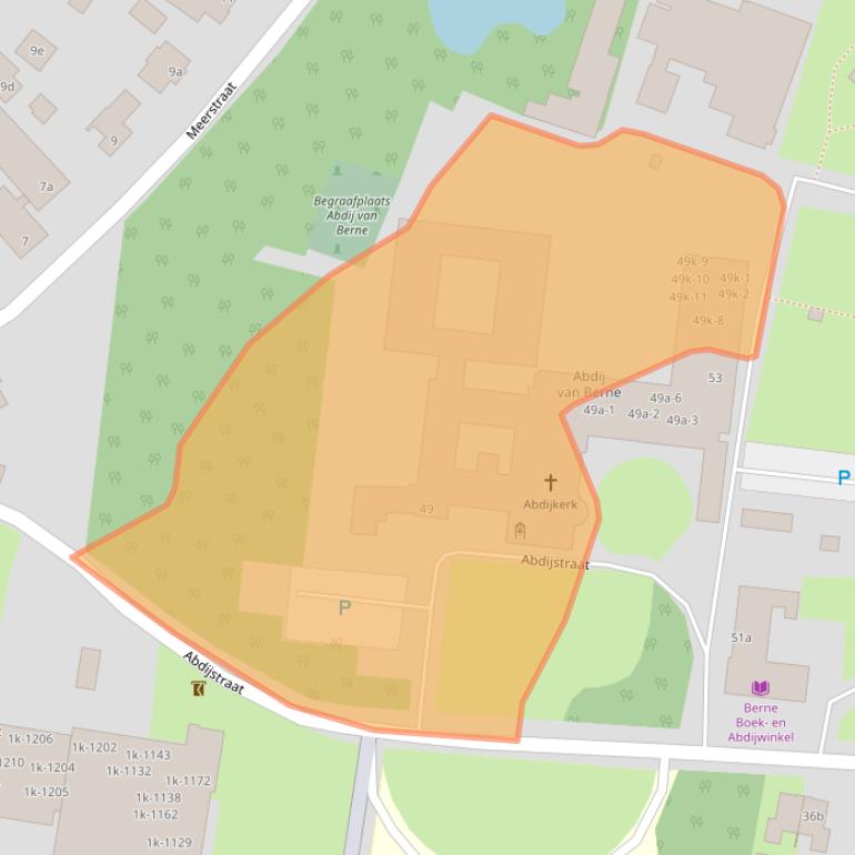 Kaart van postcodegebied 5473AD.