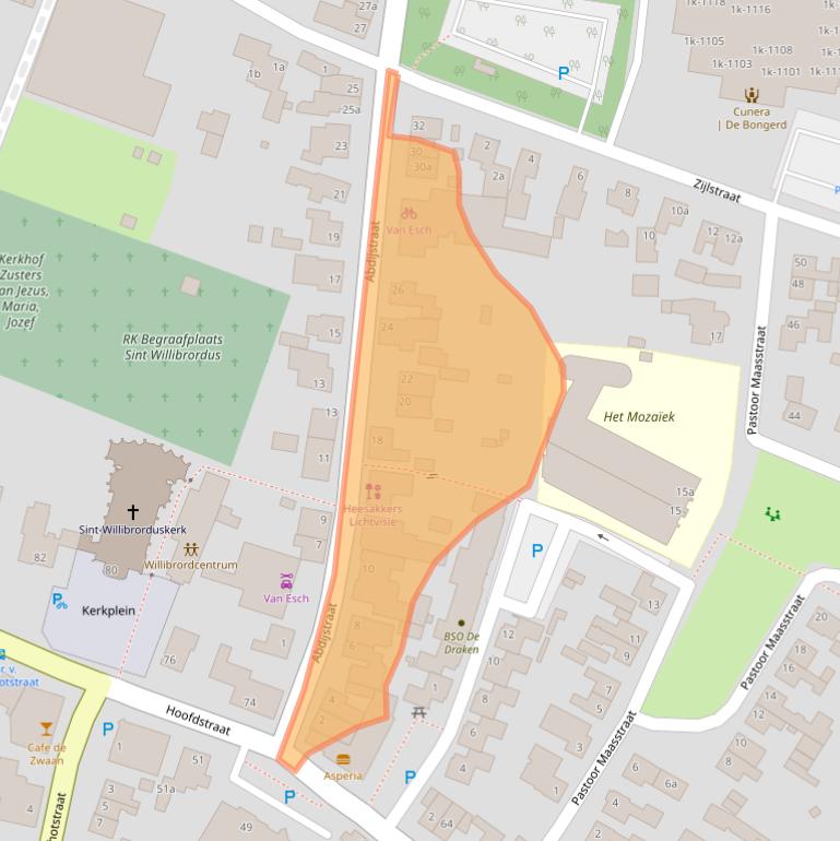 Kaart van postcodegebied 5473AE.