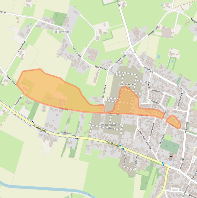 Kaart van postcodegebied 5473AJ.