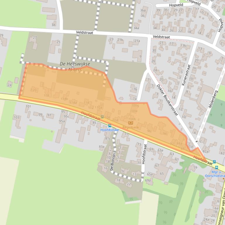 Kaart van postcodegebied 5473AT.