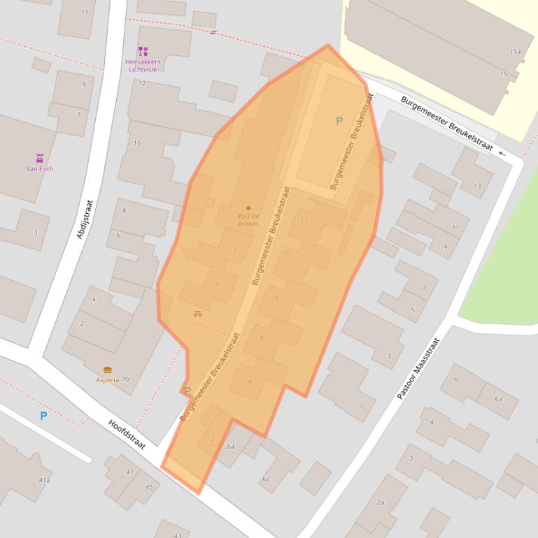 Kaart van postcodegebied 5473AW.