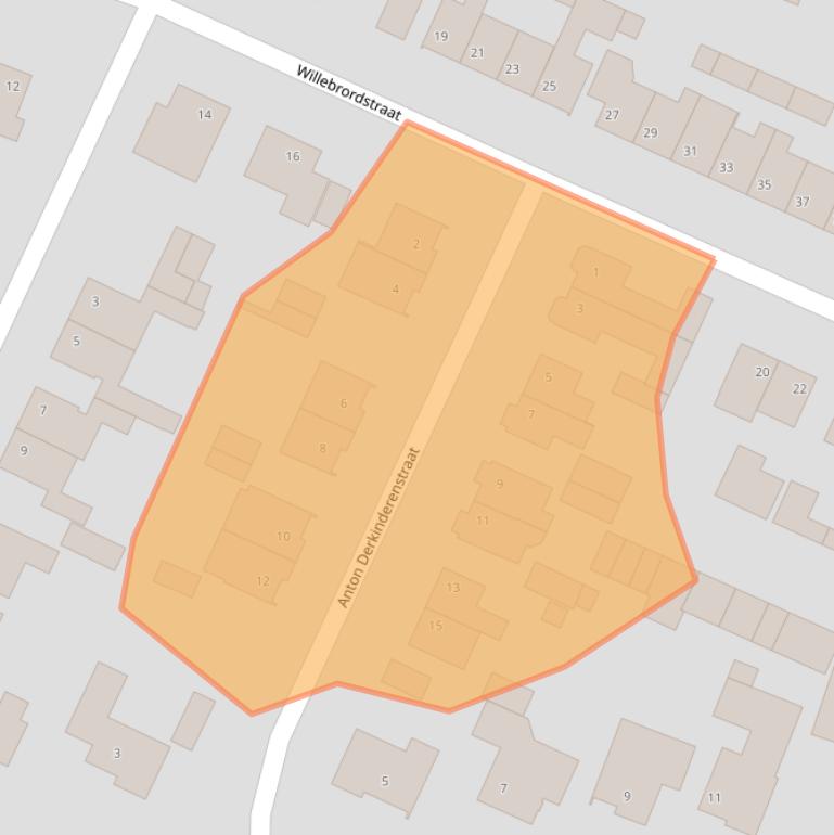 Kaart van postcodegebied 5473BC.