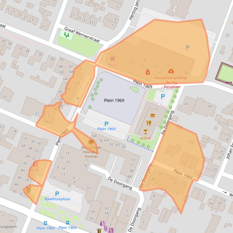 Kaart van postcodegebied 5473CA.