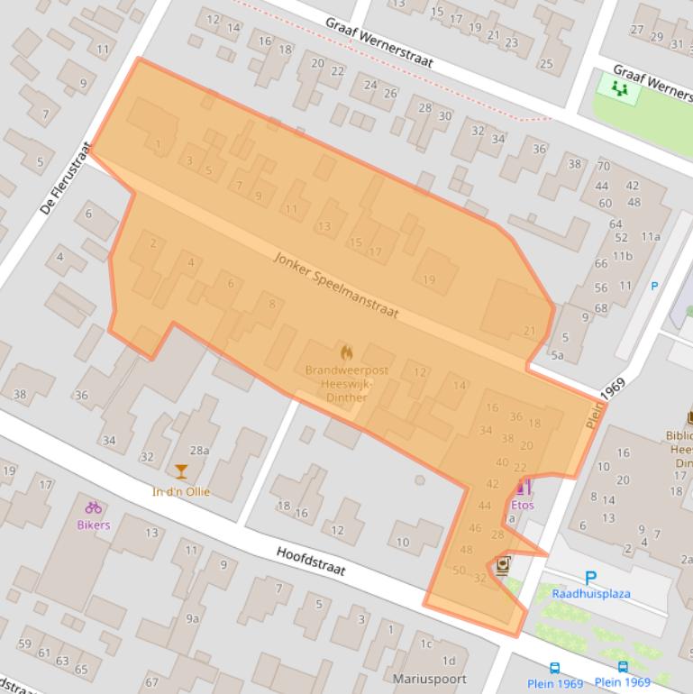 Kaart van postcodegebied 5473CB.