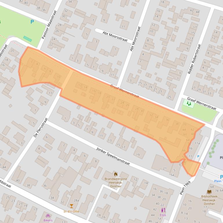 Kaart van postcodegebied 5473CE.