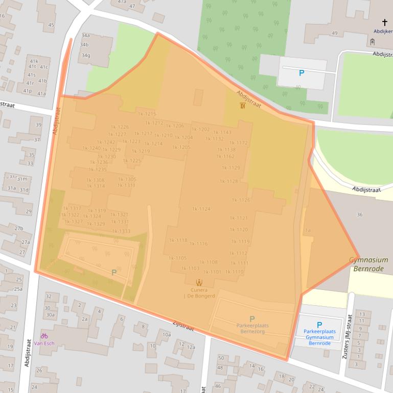 Kaart van postcodegebied 5473CJ.