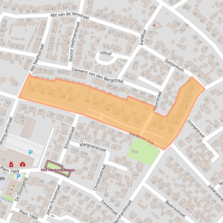 Kaart van postcodegebied 5473CS.