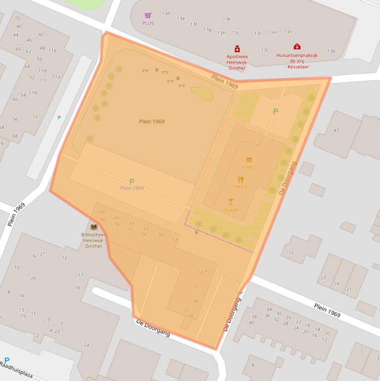 Kaart van postcodegebied 5473CW.