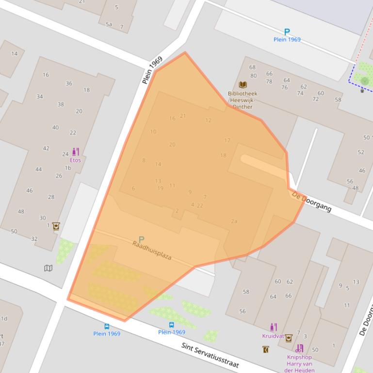 Kaart van postcodegebied 5473CX.