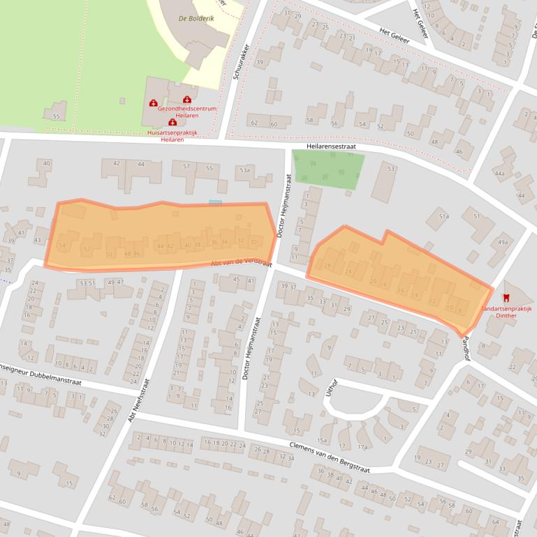 Kaart van postcodegebied 5473DC.
