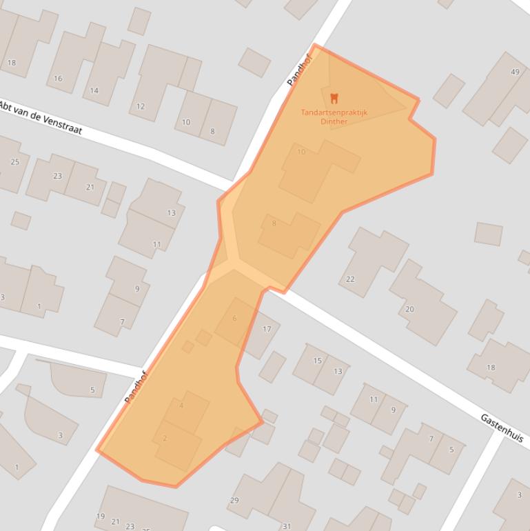 Kaart van postcodegebied 5473DL.