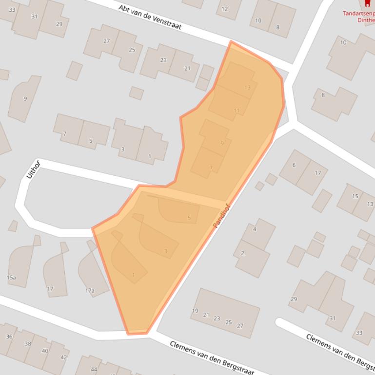 Kaart van postcodegebied 5473DM.