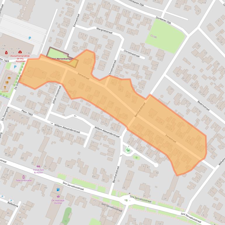 Kaart van postcodegebied 5473ED.