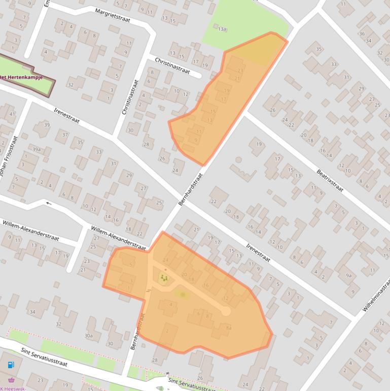 Kaart van postcodegebied 5473EE.