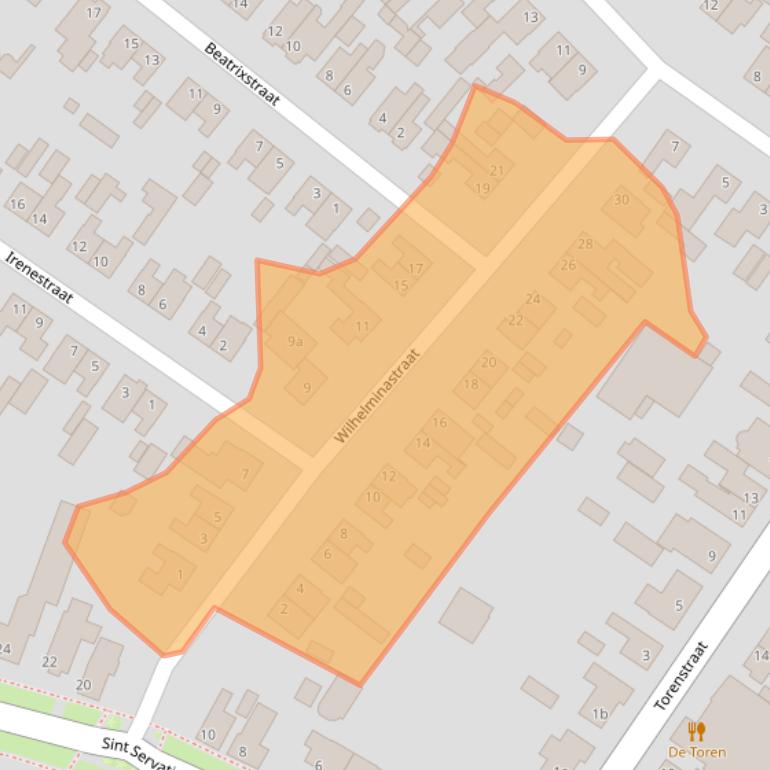 Kaart van postcodegebied 5473EH.