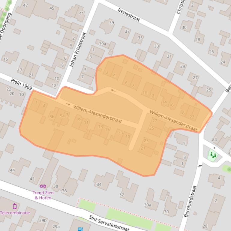 Kaart van postcodegebied 5473EN.