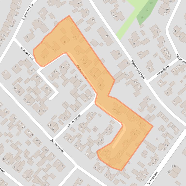 Kaart van postcodegebied 5473EW.