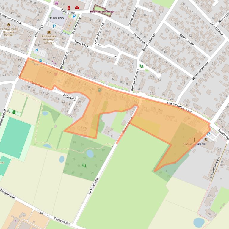 Kaart van postcodegebied 5473GA.