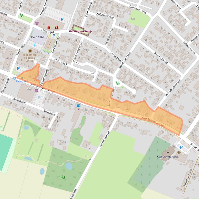 Kaart van postcodegebied 5473GB.