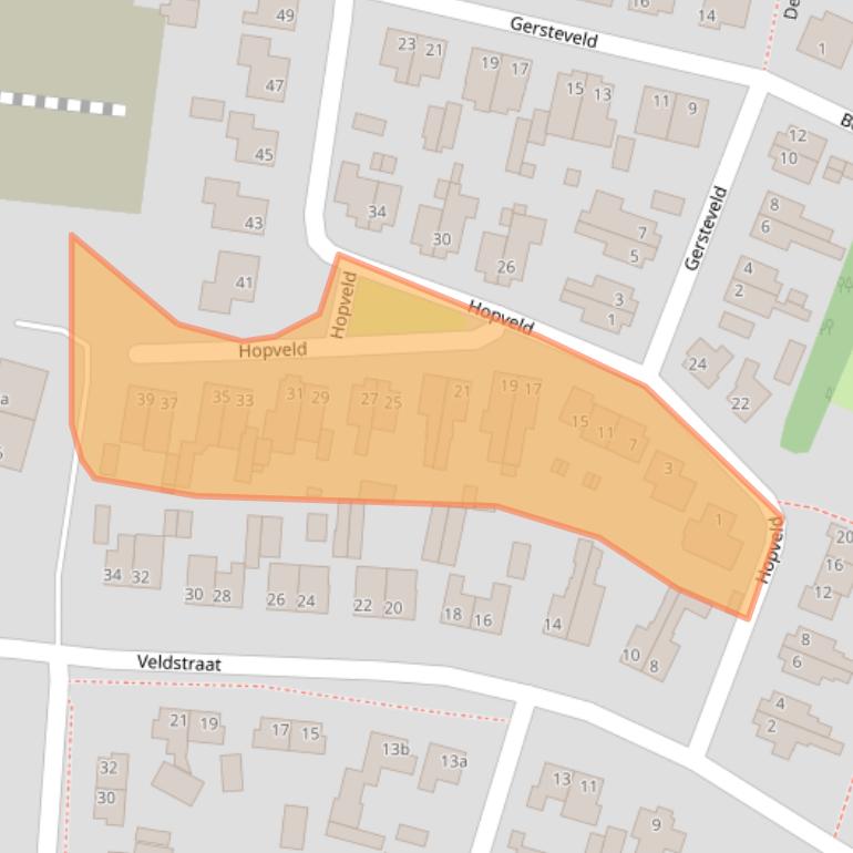 Kaart van postcodegebied 5473JA.