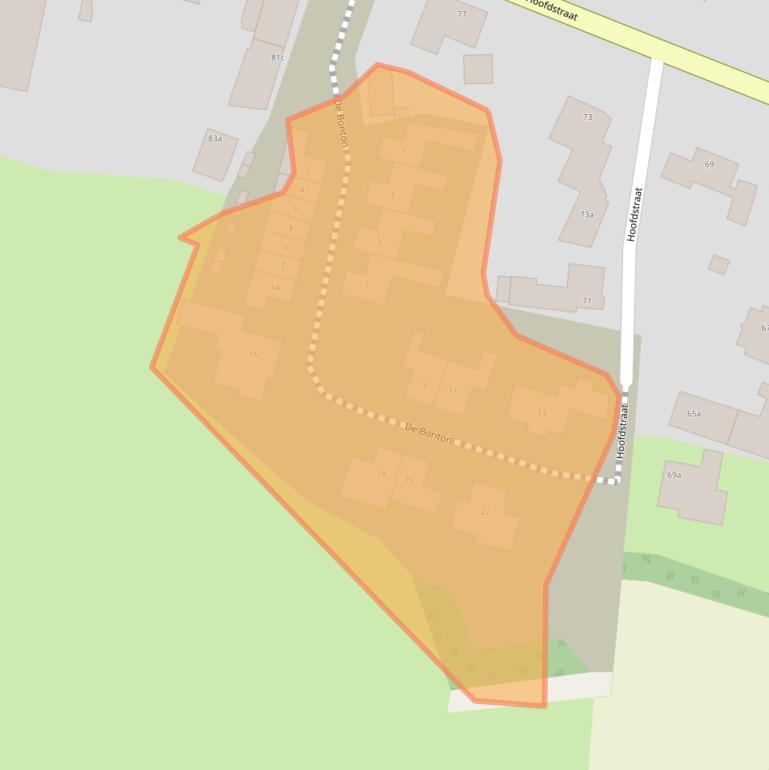 Kaart van postcodegebied 5473JZ.