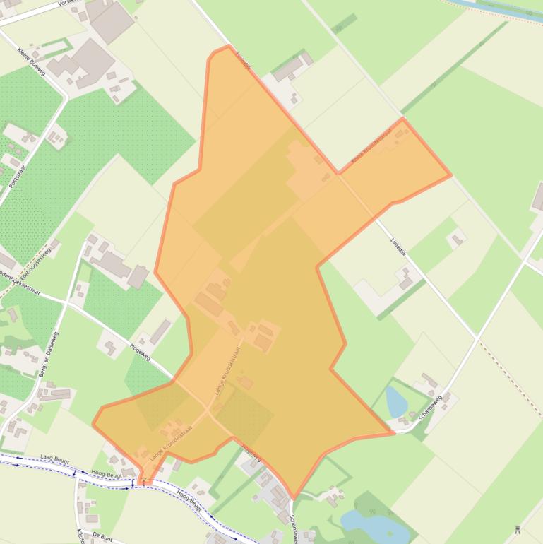 Kaart van postcodegebied 5473KG.