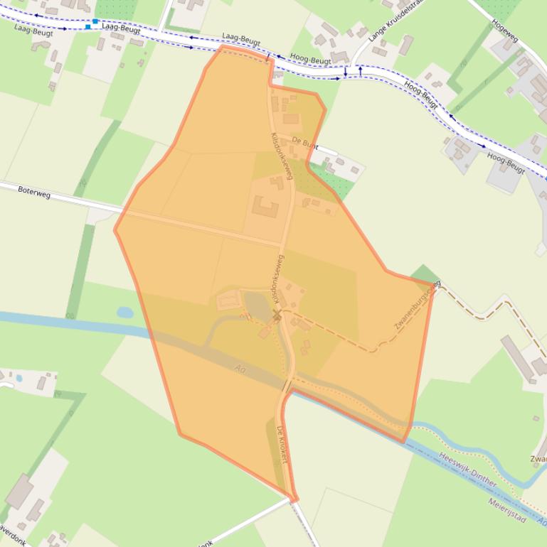 Kaart van postcodegebied 5473KK.