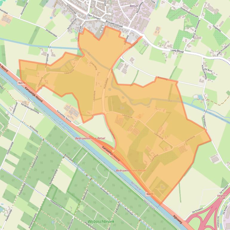 Kaart van postcodegebied 5473KX.