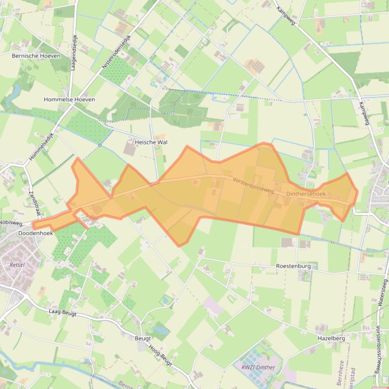 Kaart van postcodegebied 5473NG.