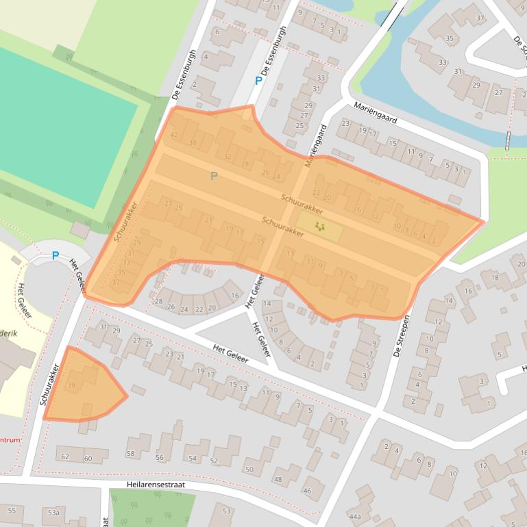 Kaart van postcodegebied 5473PC.