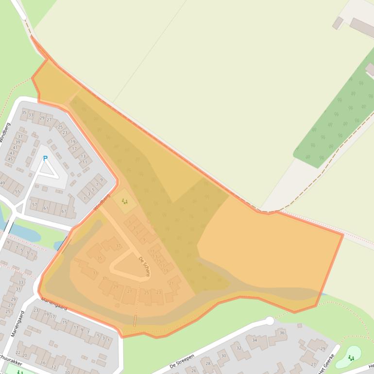 Kaart van postcodegebied 5473PH.