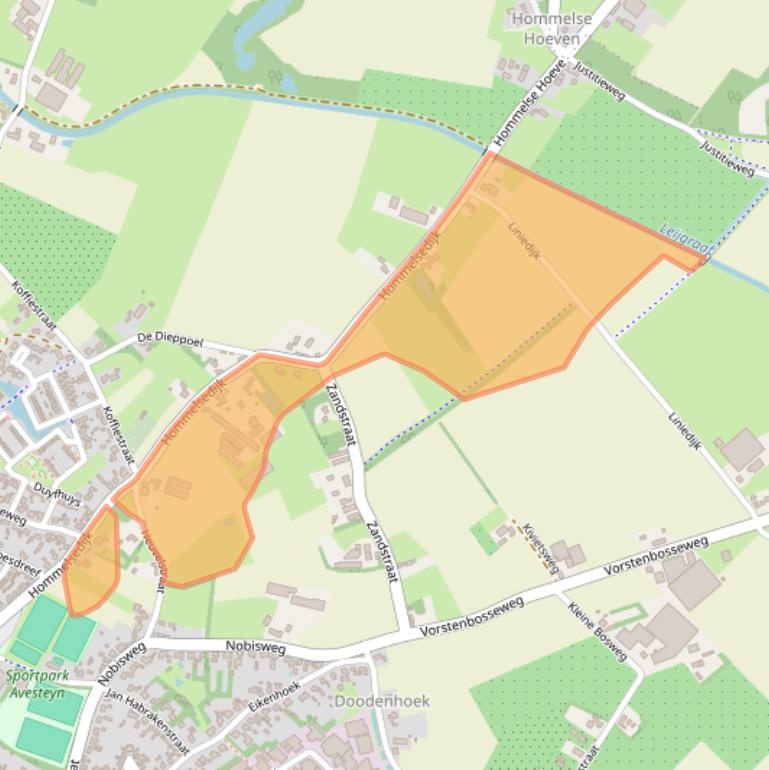 Kaart van postcodegebied 5473RG.