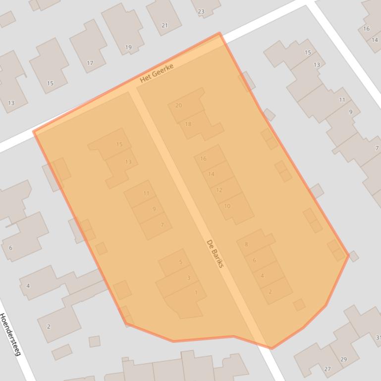 Kaart van postcodegebied 5473RX.