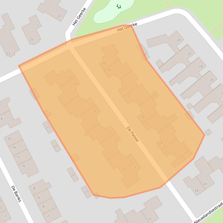 Kaart van postcodegebied 5473RZ.