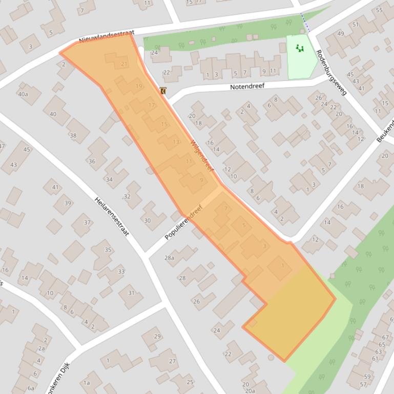 Kaart van postcodegebied 5473SL.