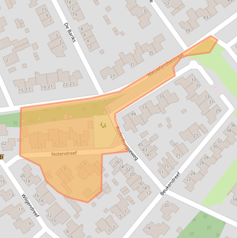 Kaart van postcodegebied 5473SN.