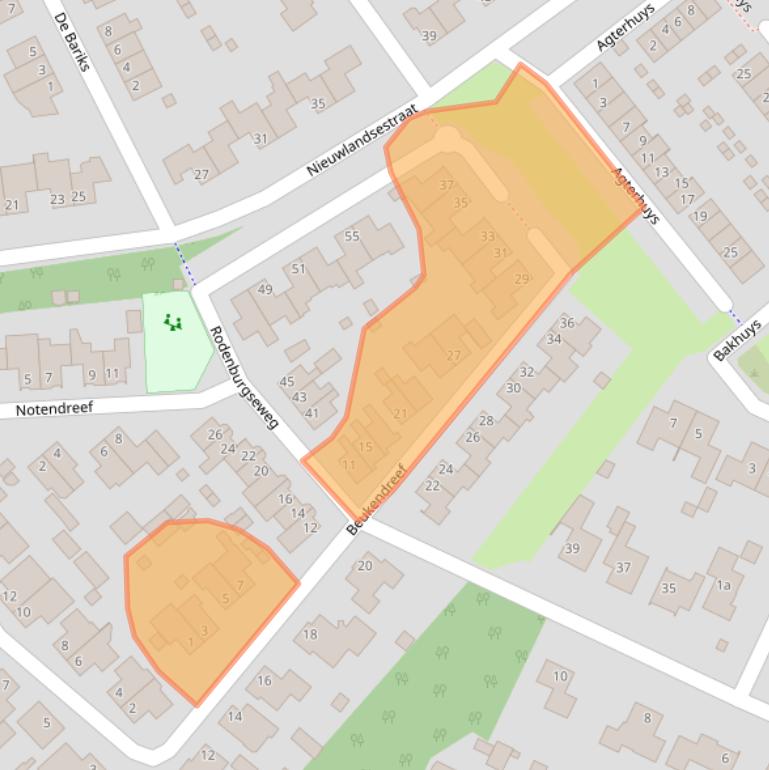 Kaart van postcodegebied 5473SP.