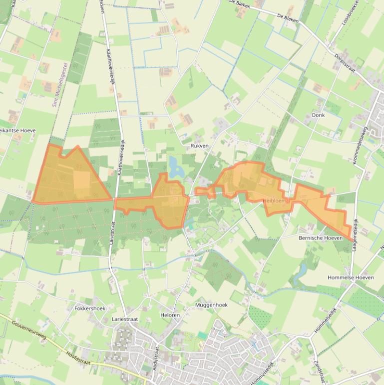 Kaart van postcodegebied 5473TC.
