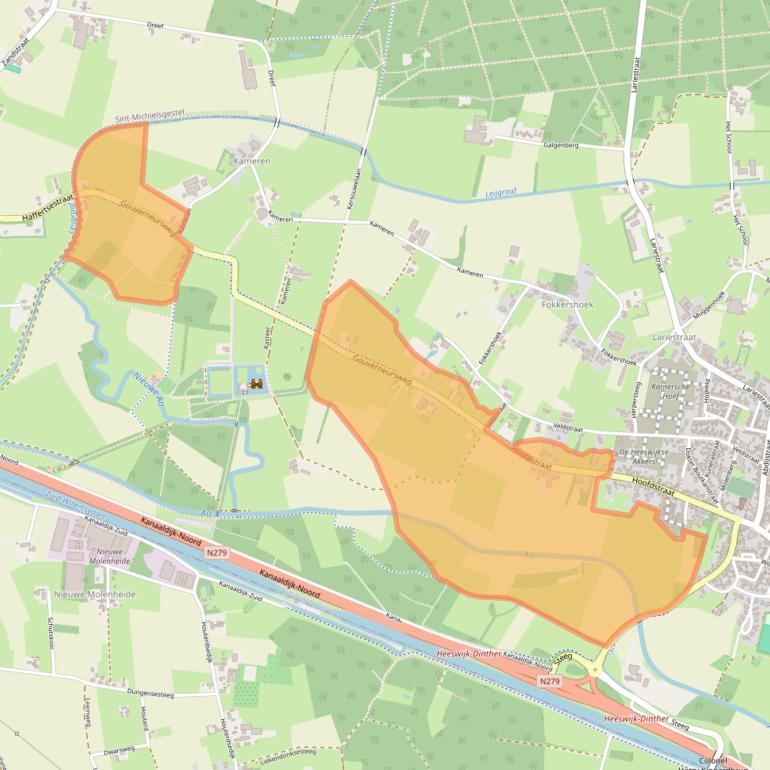 Kaart van postcodegebied 5473VB.