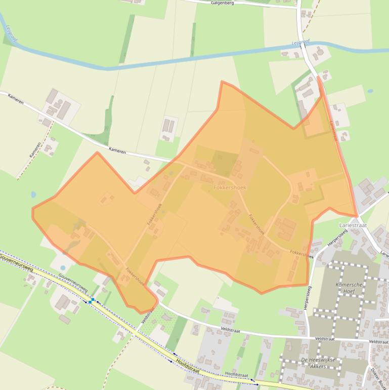 Kaart van postcodegebied 5473VD.