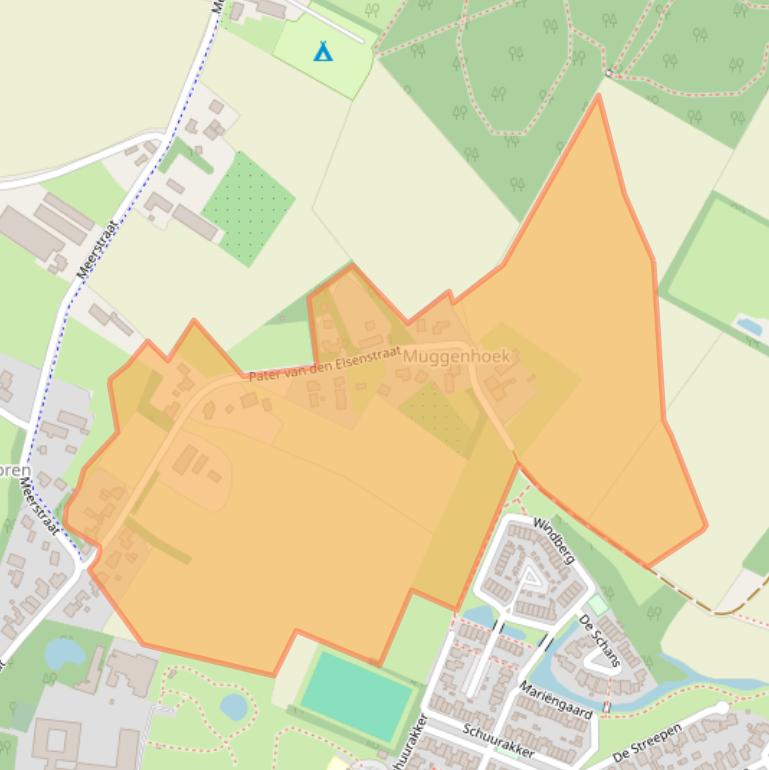 Kaart van postcodegebied 5473VH.