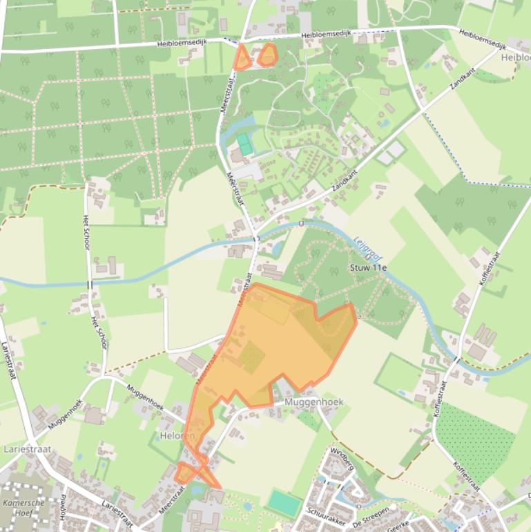 Kaart van postcodegebied 5473VW.