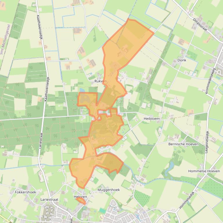 Kaart van postcodegebied 5473VX.