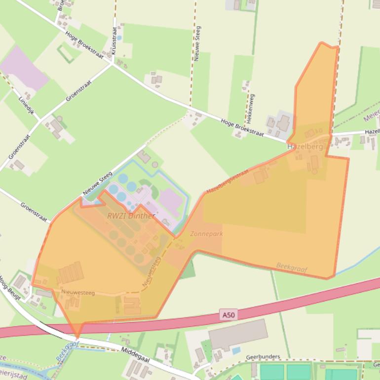 Kaart van postcodegebied 5473XL.